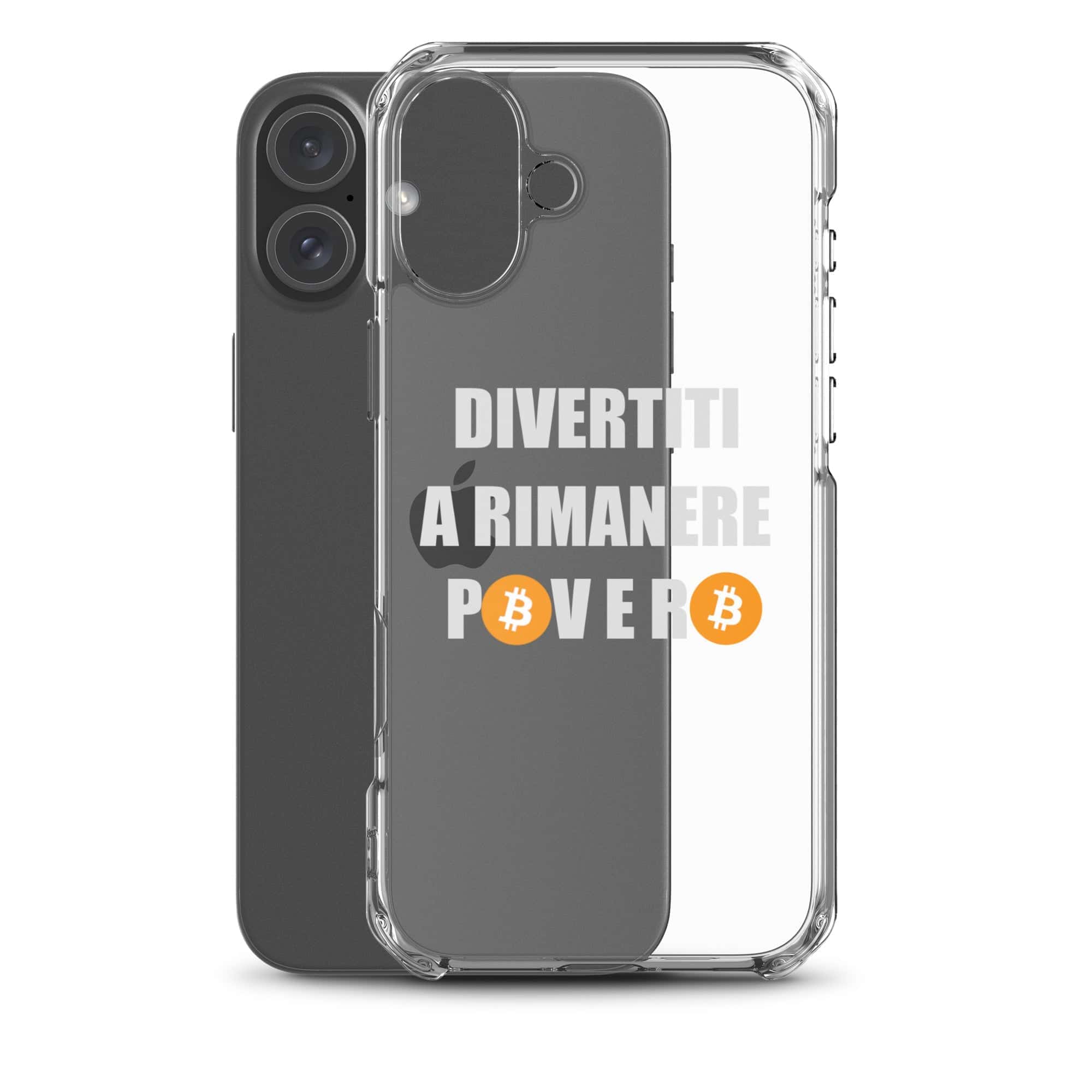 Cover Trasparente iPhone® Divertiti a Rimanere Povero-Smartphone-Biiply-Biiply