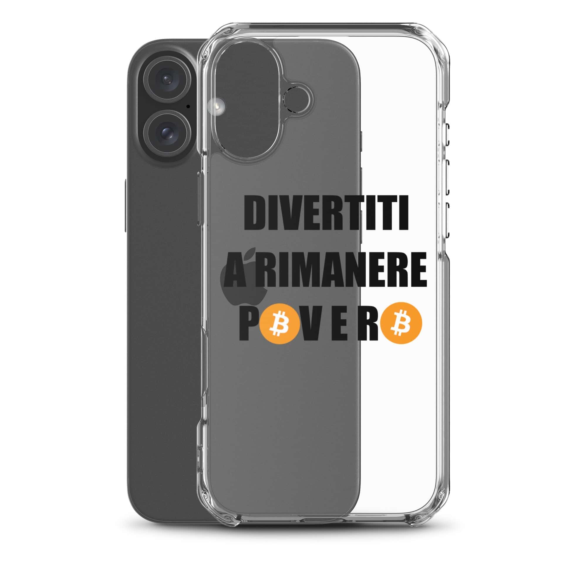 Cover Trasparente iPhone® Divertiti a rimanere povero btc-Smartphone-Biiply-Biiply