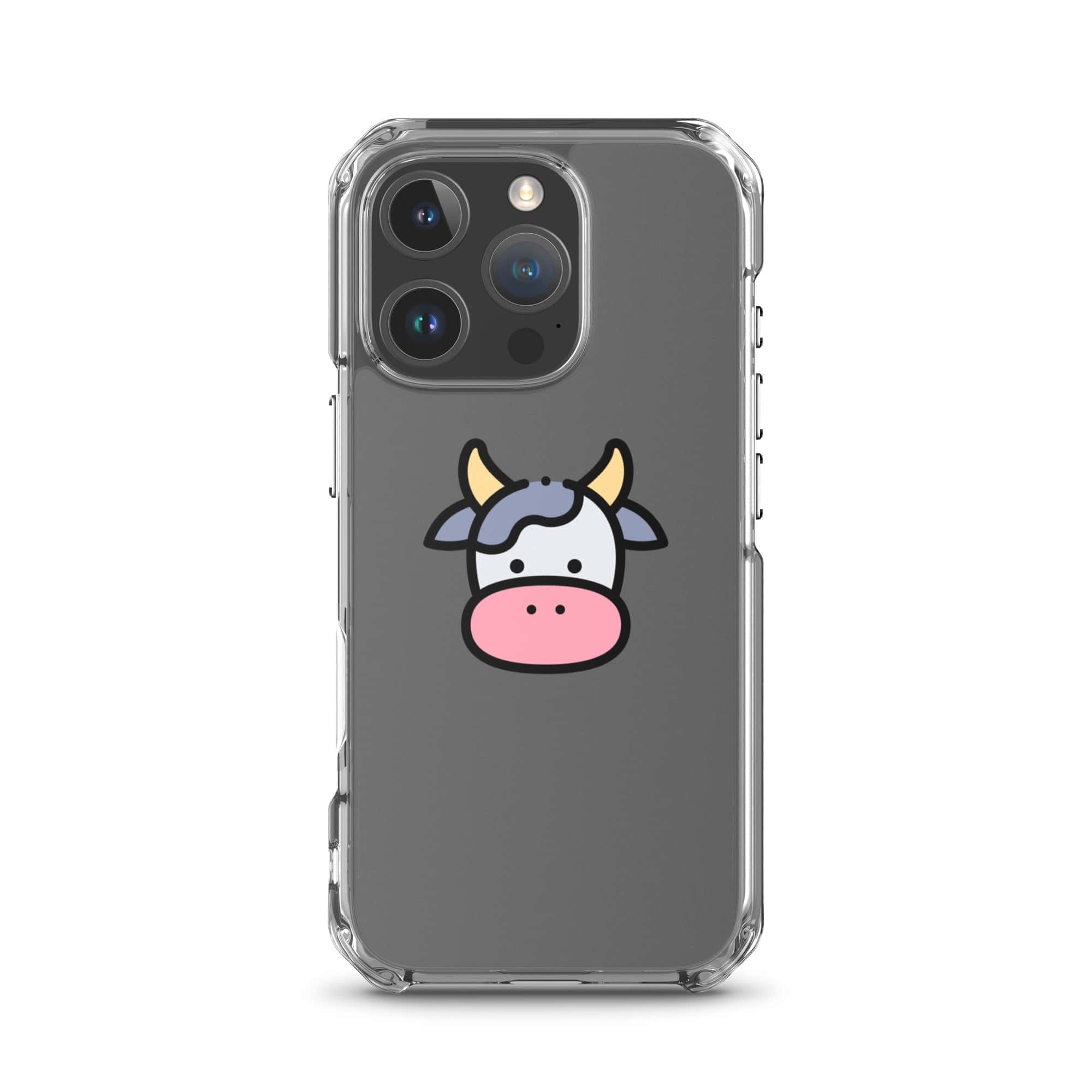 Cover Trasparente iPhone® Cow Face-Smartphone-Biiply-iPhone 16 Pro-Biiply