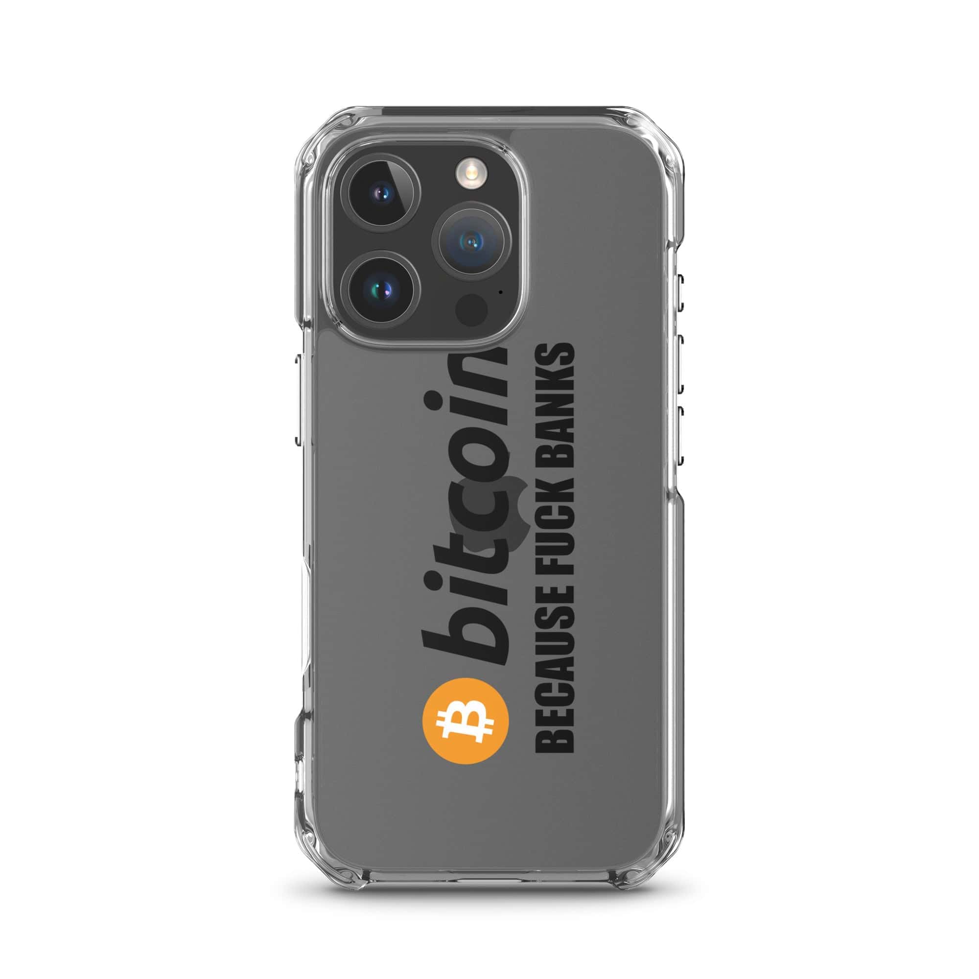 Cover Trasparente iPhone® Bitcoin Fuck Banks-Smartphone-Biiply-iPhone 16 Pro-Biiply