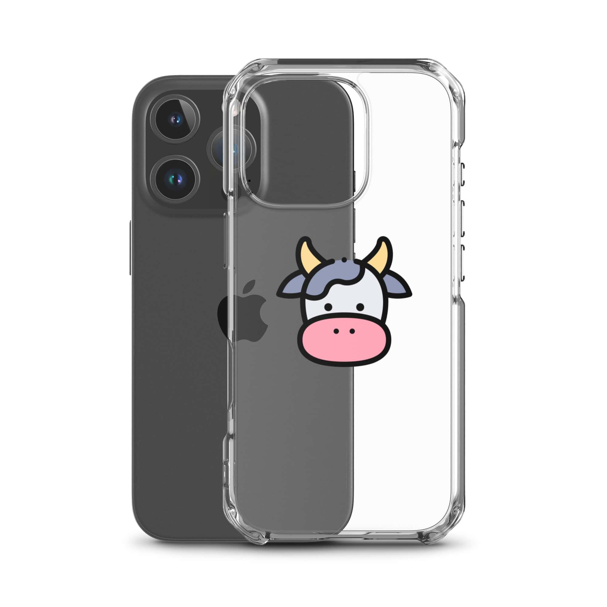 Cover Trasparente iPhone® Cow Face-Smartphone-Biiply-Biiply