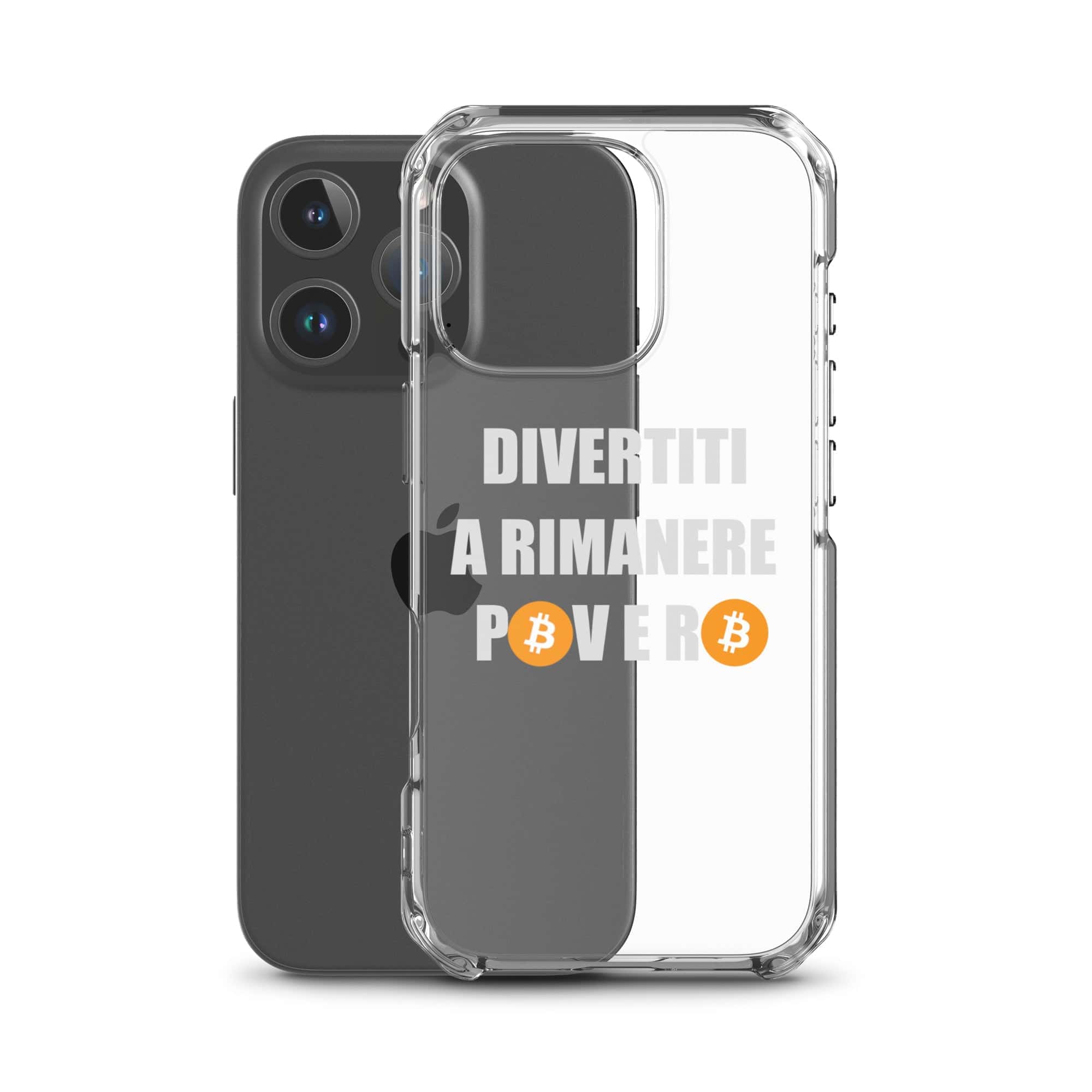 Cover Trasparente iPhone® Divertiti a Rimanere Povero-Smartphone-Biiply-Biiply