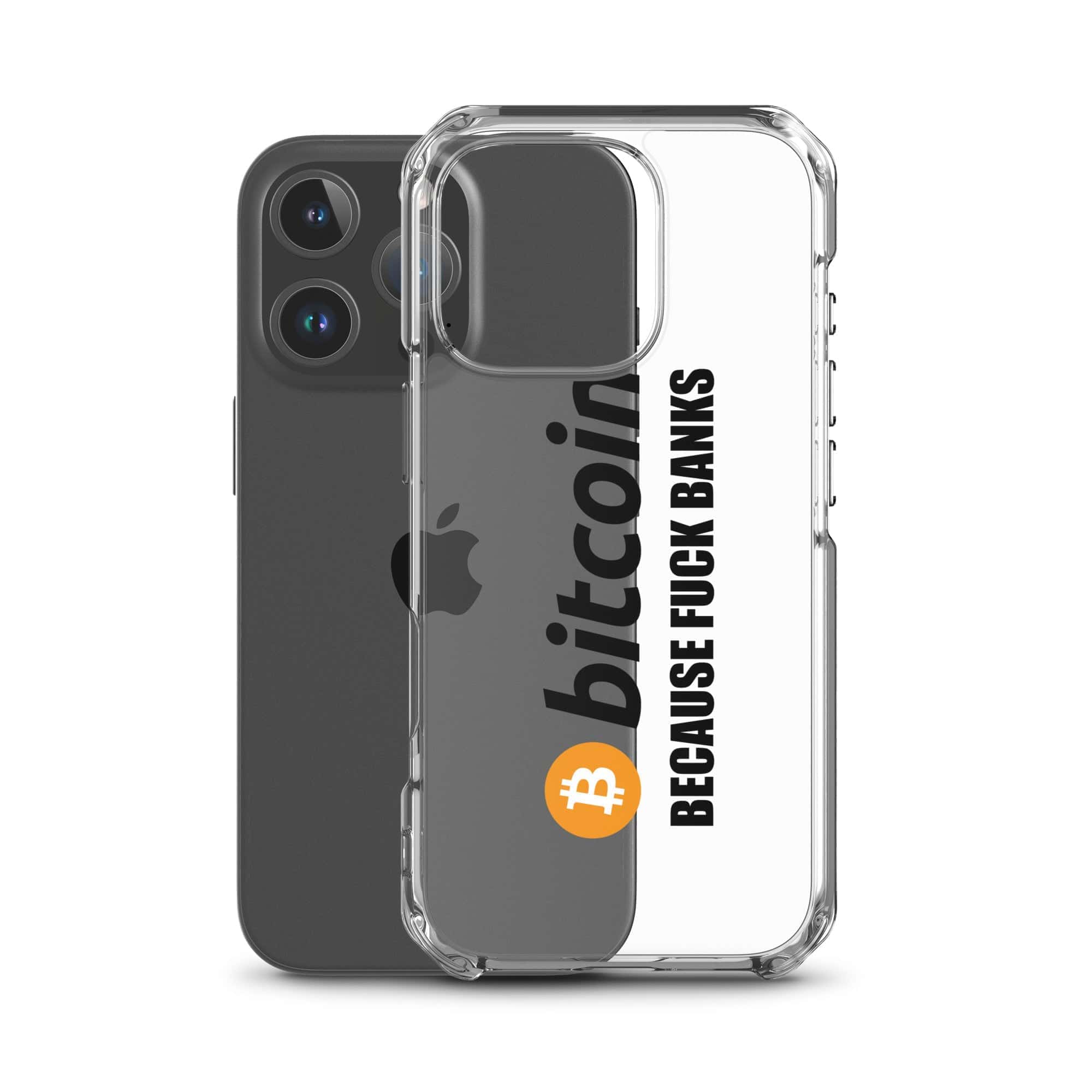 Cover Trasparente iPhone® Bitcoin Fuck Banks-Smartphone-Biiply-Biiply