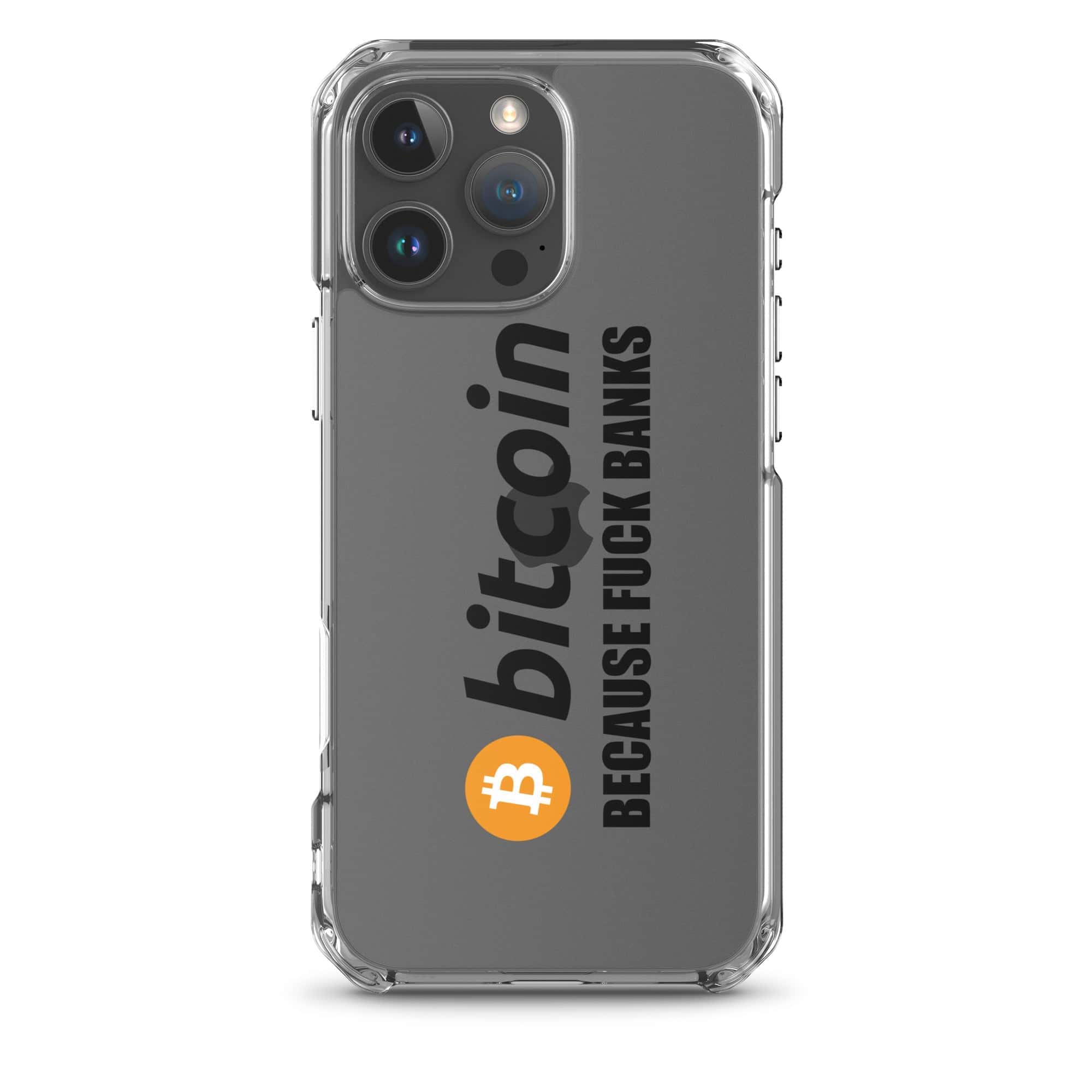Cover Trasparente iPhone® Bitcoin Fuck Banks-Smartphone-Biiply-iPhone 16 Pro Max-Biiply