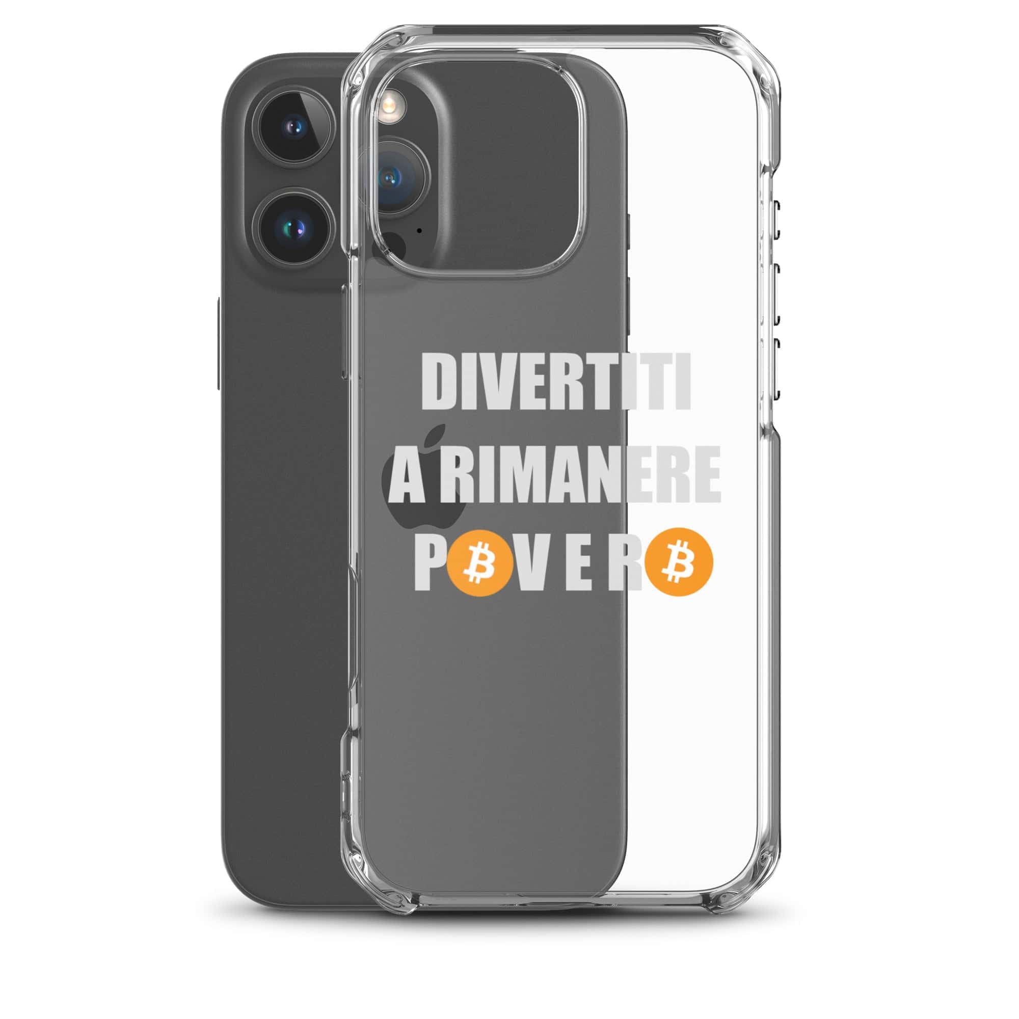 Cover Trasparente iPhone® Divertiti a Rimanere Povero-Smartphone-Biiply-Biiply