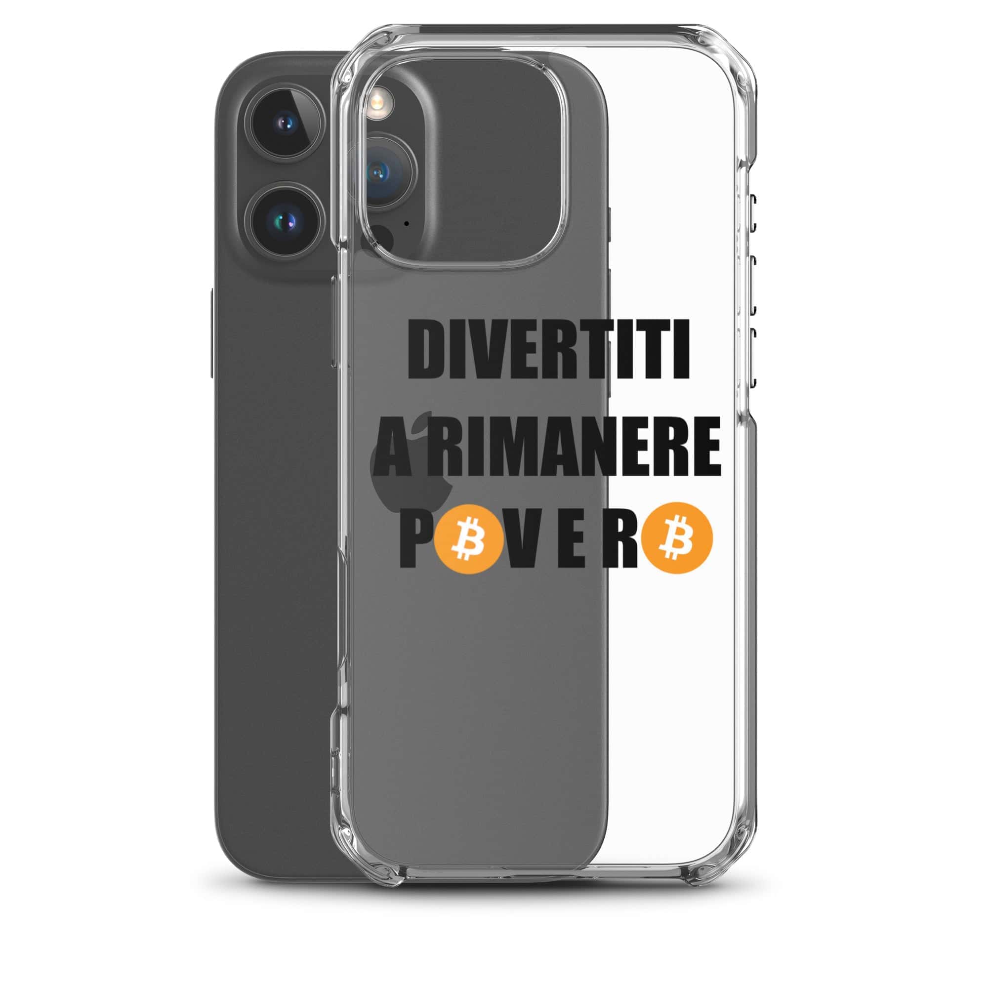 Cover Trasparente iPhone® Divertiti a rimanere povero btc-Smartphone-Biiply-Biiply