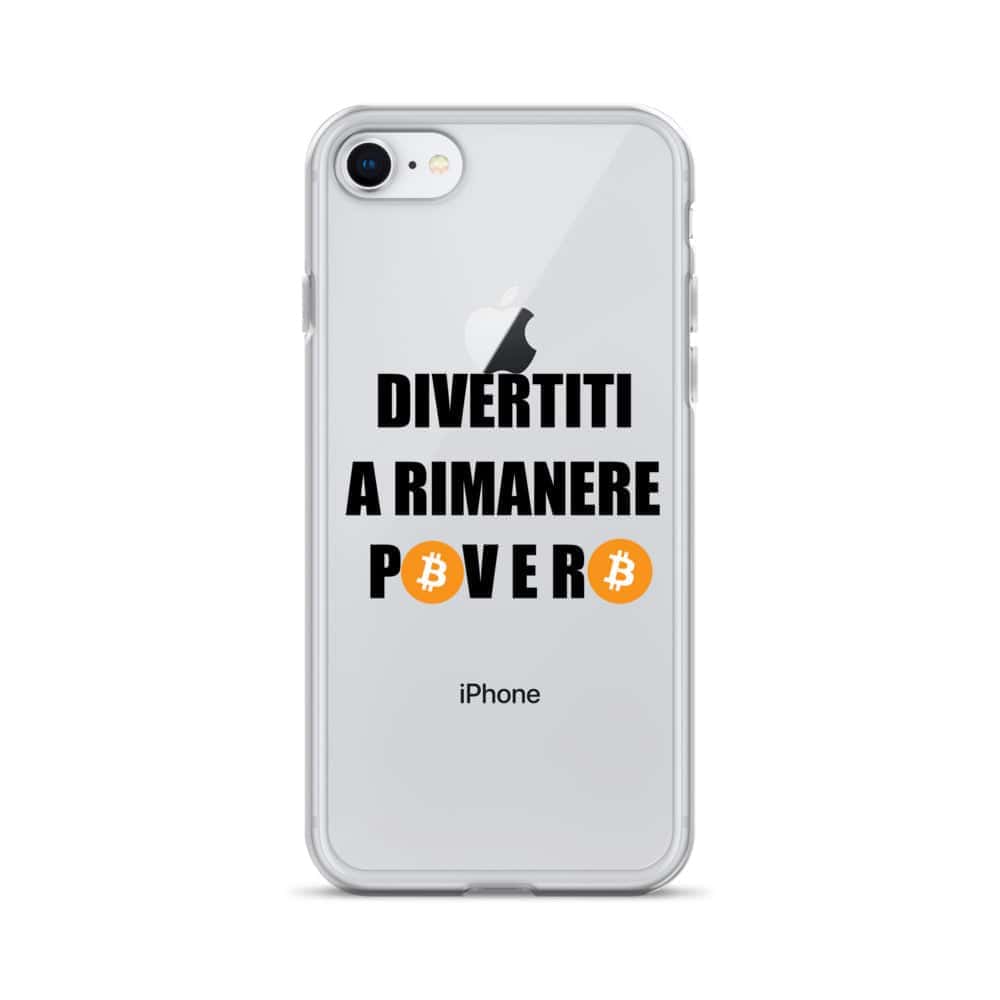 Cover Trasparente iPhone® Divertiti a rimanere povero btc-Smartphone-Biiply-iPhone 7/8-Biiply