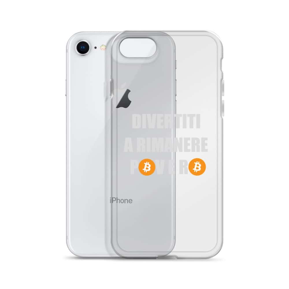 Cover Trasparente iPhone® Divertiti a Rimanere Povero-Smartphone-Biiply-Biiply