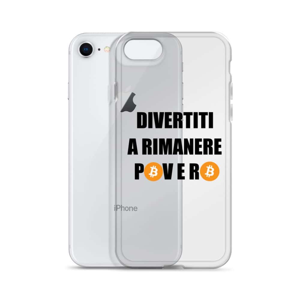 Cover Trasparente iPhone® Divertiti a rimanere povero btc-Smartphone-Biiply-Biiply