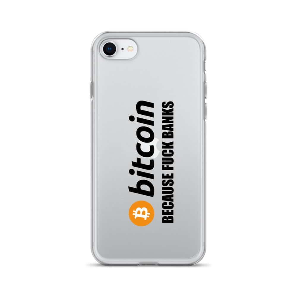 Cover Trasparente iPhone® Bitcoin Fuck Banks-Smartphone-Biiply-iPhone SE-Biiply