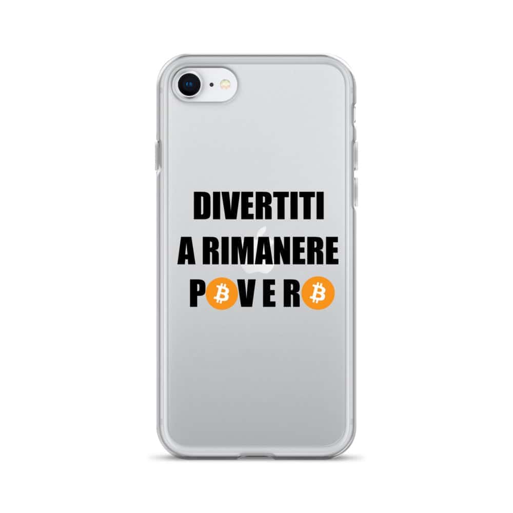 Cover Trasparente iPhone® Divertiti a rimanere povero btc-Smartphone-Biiply-iPhone SE-Biiply