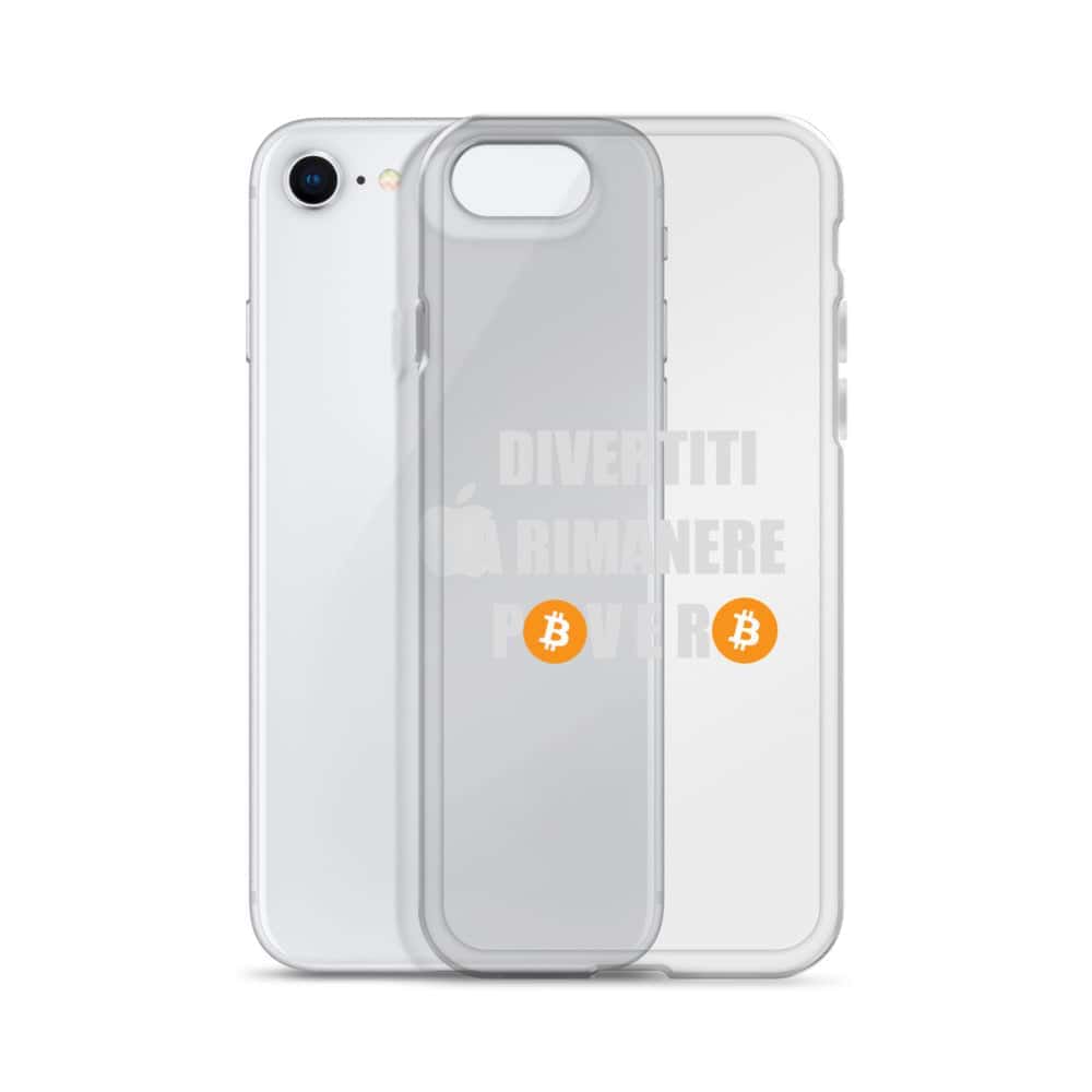 Cover Trasparente iPhone® Divertiti a Rimanere Povero-Smartphone-Biiply-Biiply