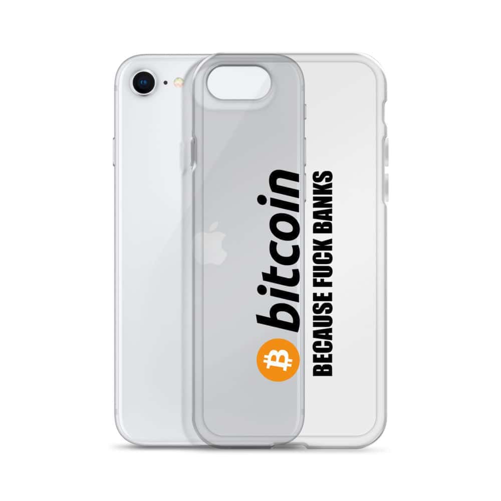 Cover Trasparente iPhone® Bitcoin Fuck Banks-Smartphone-Biiply-Biiply