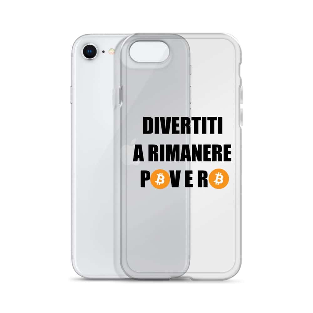 Cover Trasparente iPhone® Divertiti a rimanere povero btc-Smartphone-Biiply-Biiply