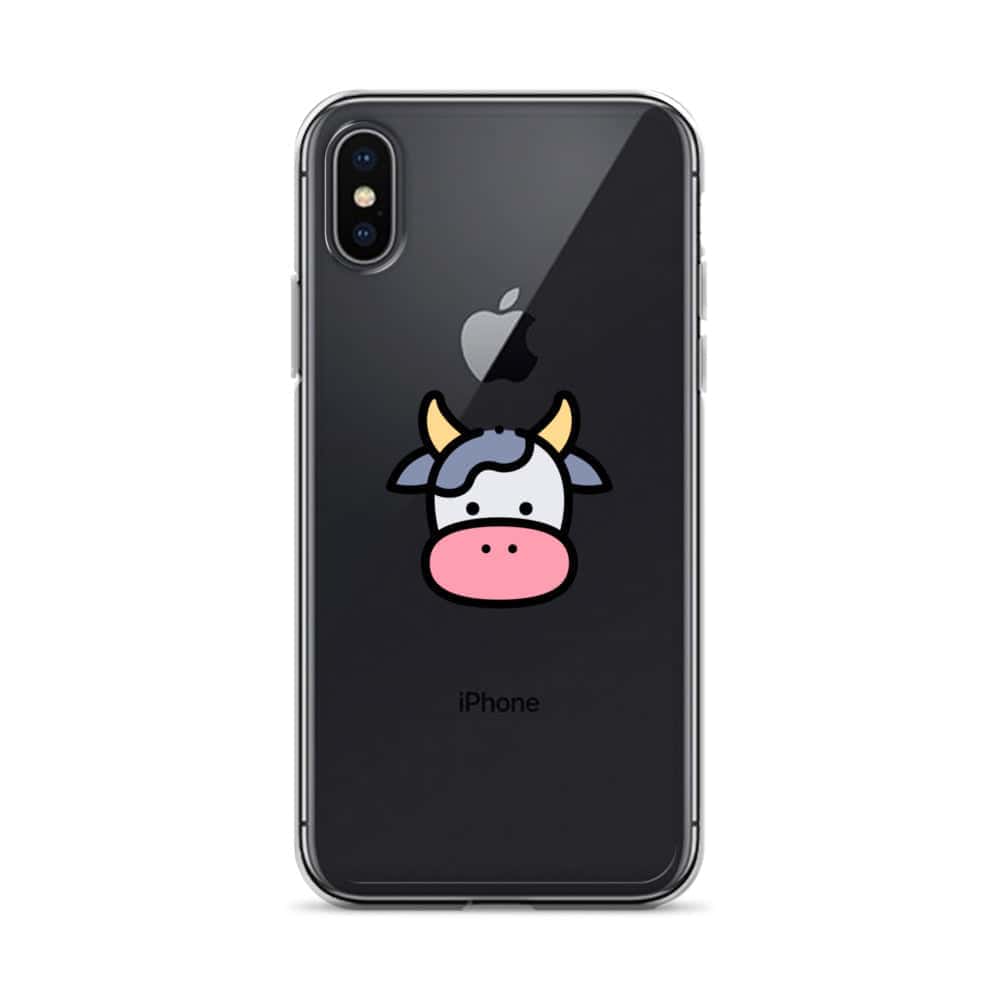 Cover Trasparente iPhone® Cow Face-Smartphone-Biiply-iPhone X/XS-Biiply