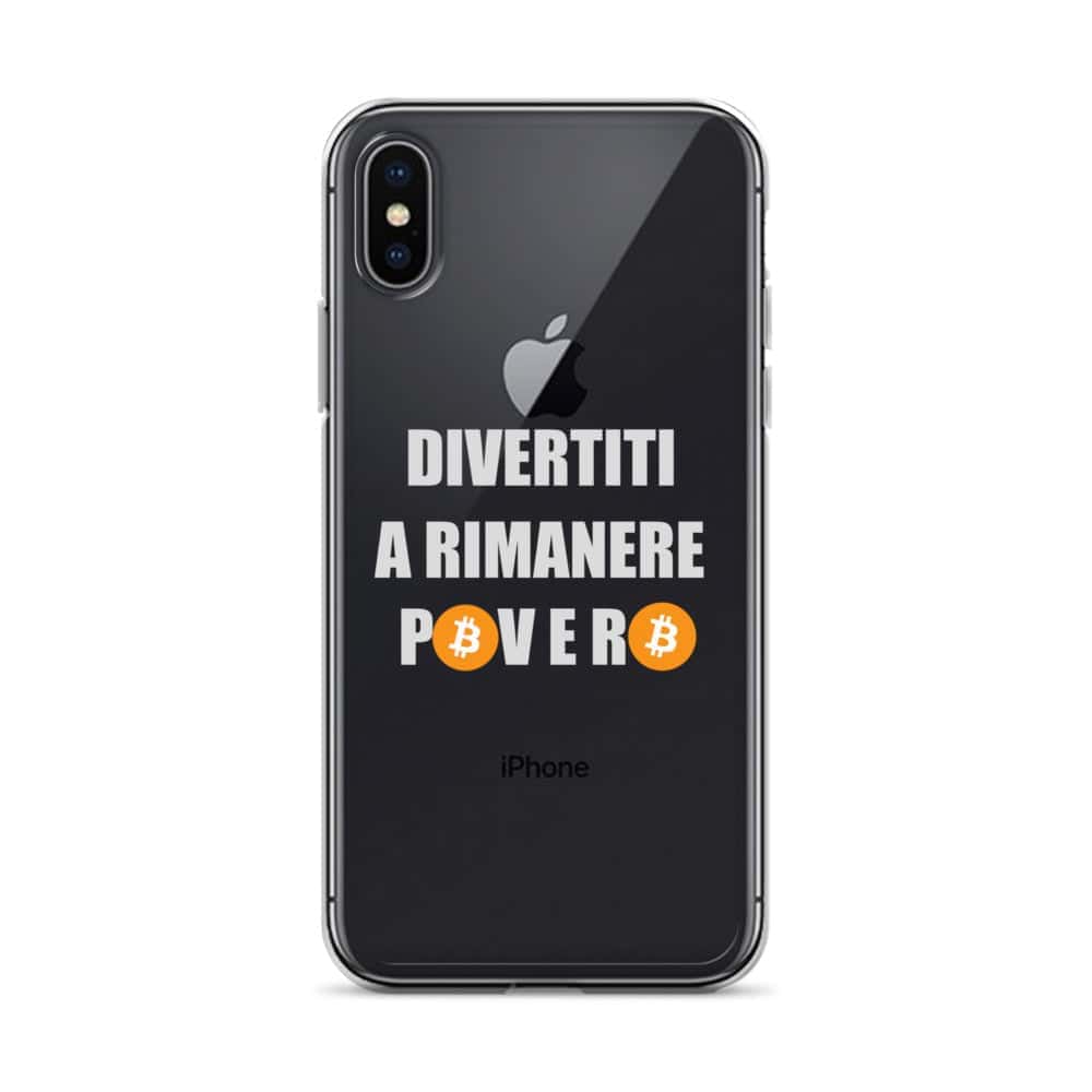 Cover Trasparente iPhone® Divertiti a Rimanere Povero-Smartphone-Biiply-iPhone X/XS-Biiply