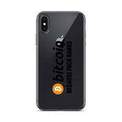 Cover Trasparente iPhone® Bitcoin Fuck Banks-Smartphone-Biiply-iPhone X/XS-Biiply