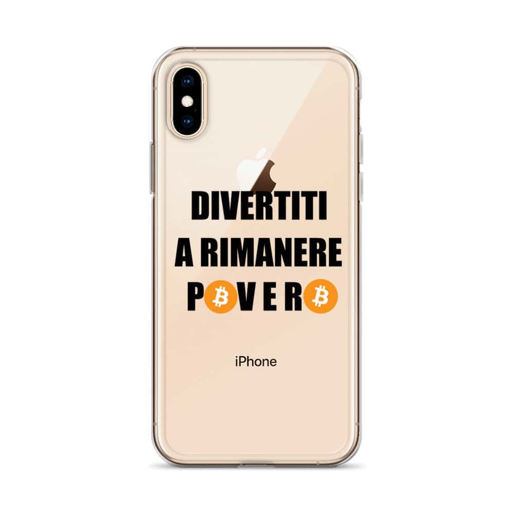 Cover Trasparente iPhone® Divertiti a rimanere povero btc-Smartphone-Biiply-Biiply