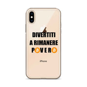 Cover Trasparente iPhone® Divertiti a rimanere povero btc-Smartphone-Biiply-Biiply