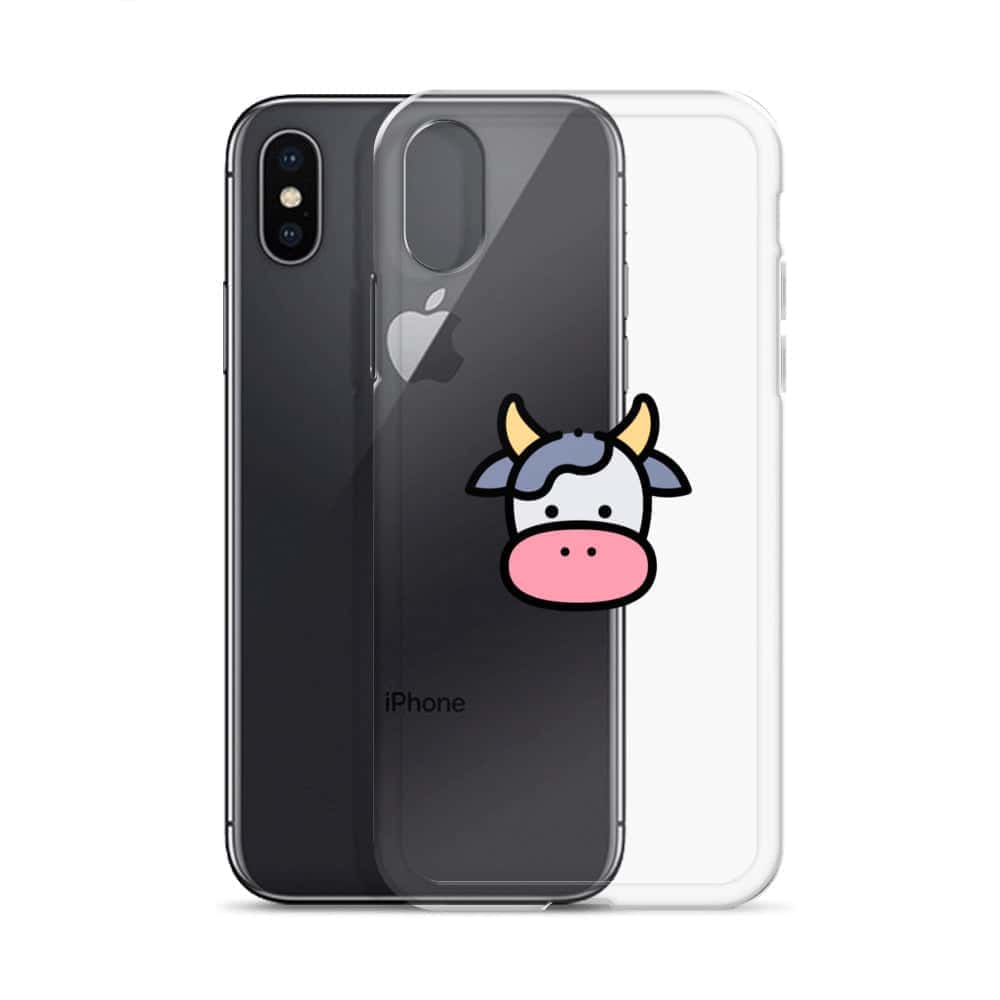 Cover Trasparente iPhone® Cow Face-Smartphone-Biiply-Biiply