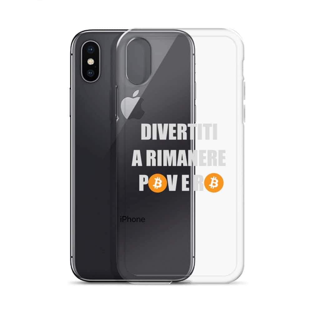 Cover Trasparente iPhone® Divertiti a Rimanere Povero-Smartphone-Biiply-Biiply