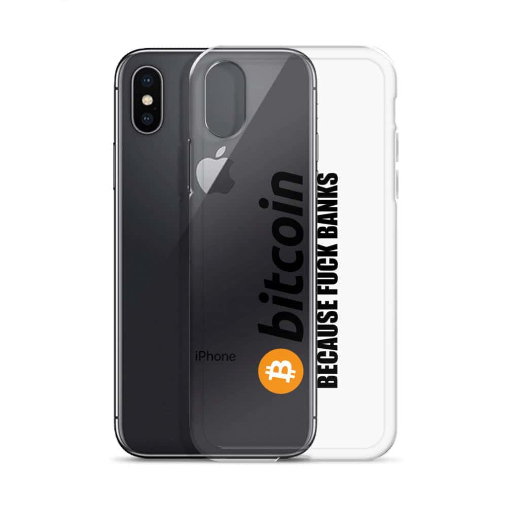 Cover Trasparente iPhone® Bitcoin Fuck Banks-Smartphone-Biiply-Biiply