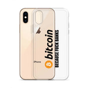 Cover Trasparente iPhone® Bitcoin Fuck Banks-Smartphone-Biiply-Biiply
