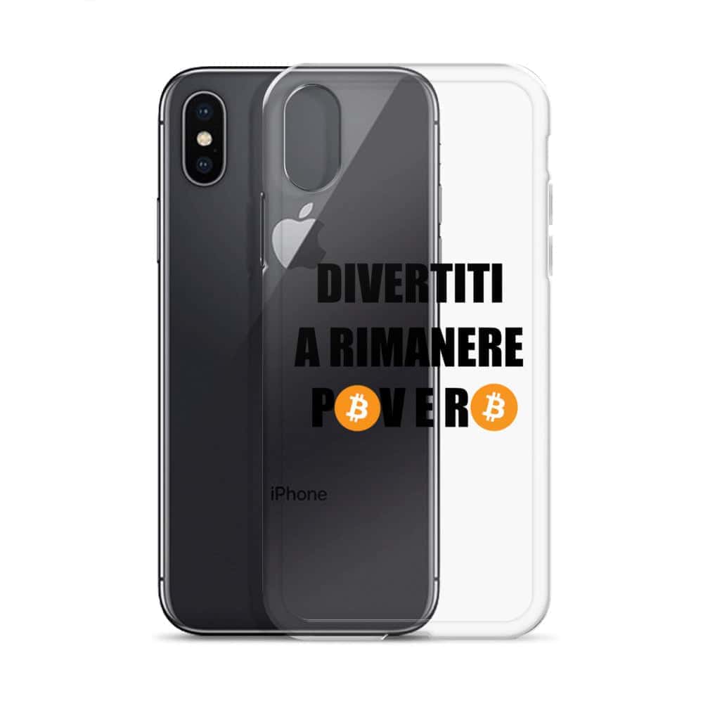 Cover Trasparente iPhone® Divertiti a rimanere povero btc-Smartphone-Biiply-Biiply