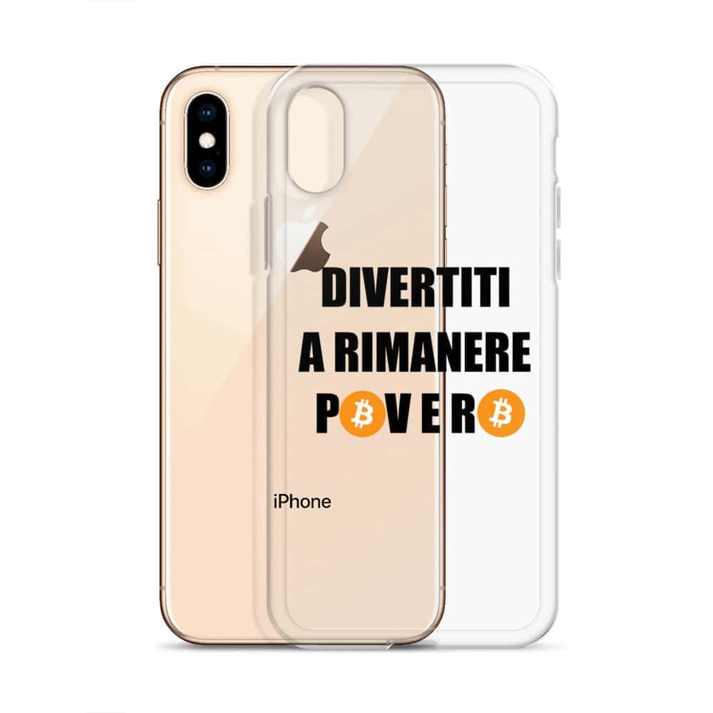 Cover Trasparente iPhone® Divertiti a rimanere povero btc-Smartphone-Biiply-Biiply
