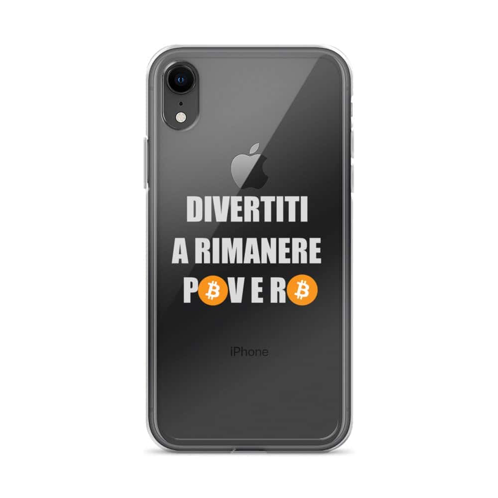 Cover Trasparente iPhone® Divertiti a Rimanere Povero-Smartphone-Biiply-iPhone XR-Biiply