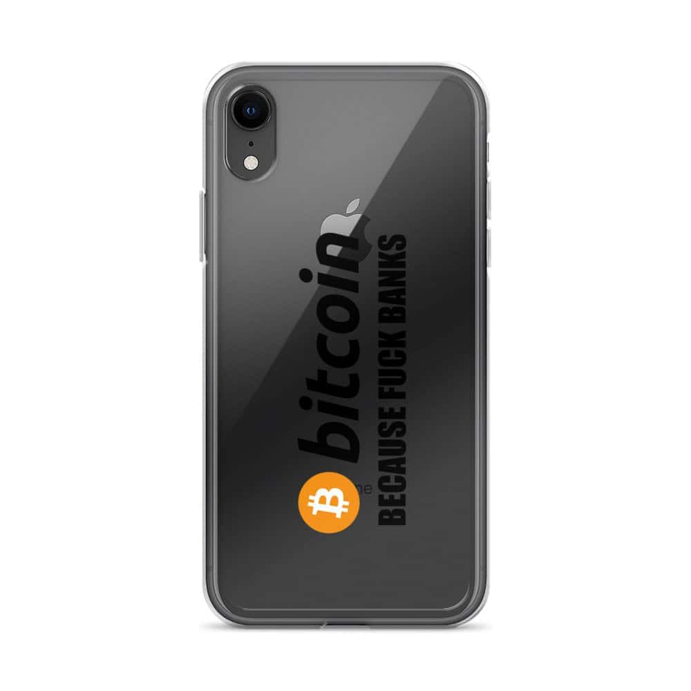 Cover Trasparente iPhone® Bitcoin Fuck Banks-Smartphone-Biiply-iPhone XR-Biiply