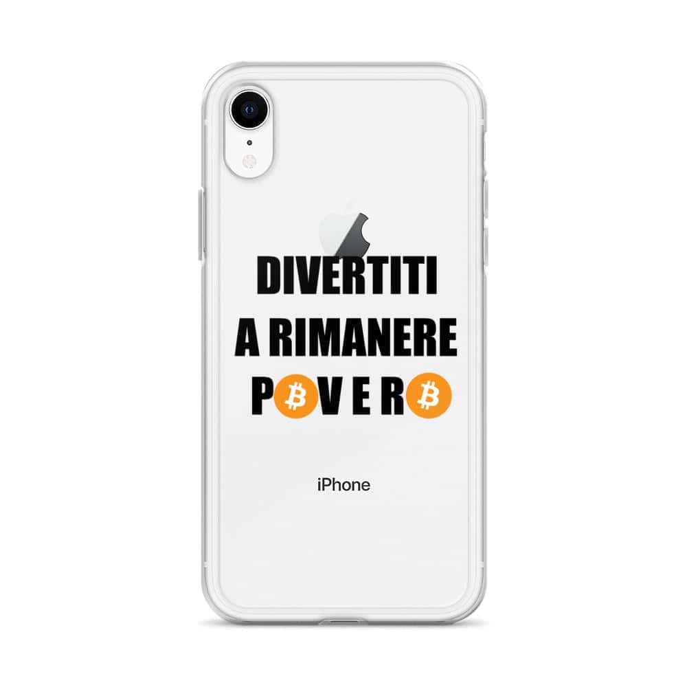 Cover Trasparente iPhone® Divertiti a rimanere povero btc-Smartphone-Biiply-Biiply