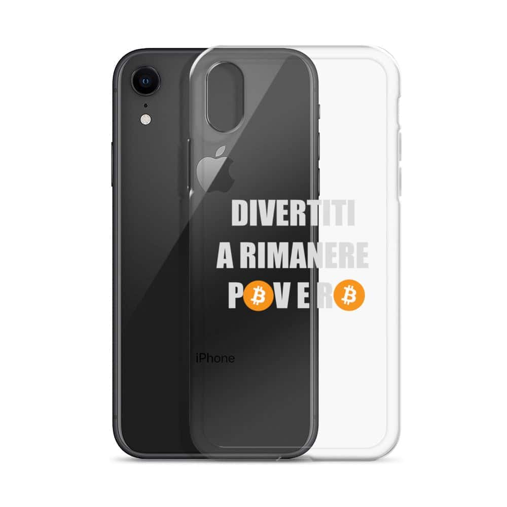 Cover Trasparente iPhone® Divertiti a Rimanere Povero-Smartphone-Biiply-Biiply