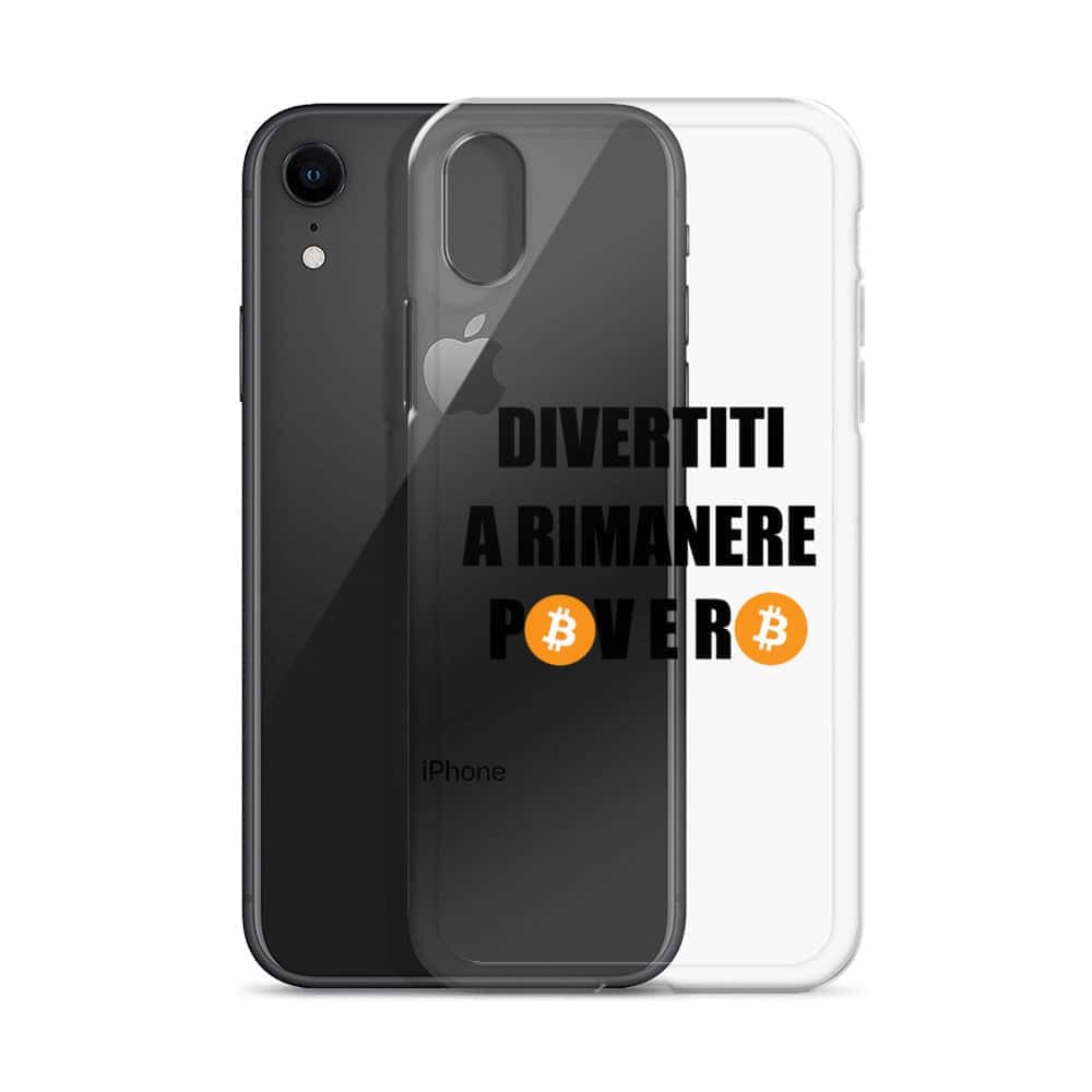 Cover Trasparente iPhone® Divertiti a rimanere povero btc-Smartphone-Biiply-Biiply
