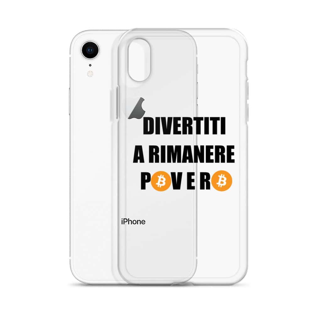 Cover Trasparente iPhone® Divertiti a rimanere povero btc-Smartphone-Biiply-Biiply