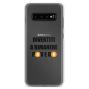 Cover Trasparente Samsung® Divertiti a rimanere povero btc-Smartphone-Biiply-Samsung Galaxy S10+-Biiply
