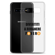 Cover Trasparente Samsung® Divertiti a rimanere povero btc-Smartphone-Biiply-Biiply