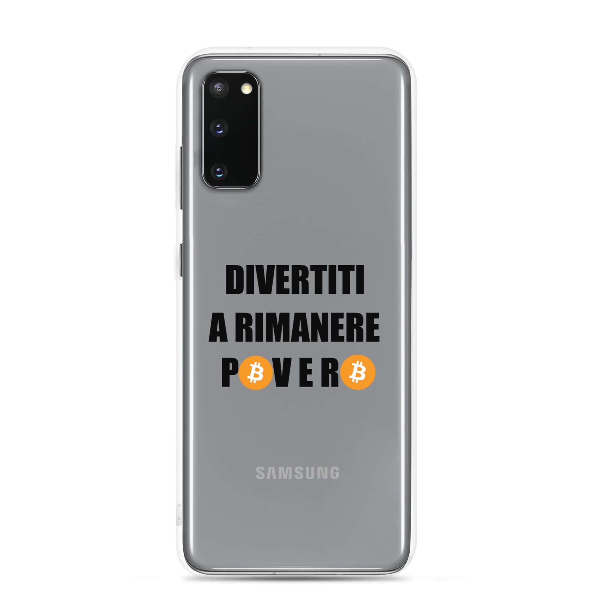 Cover Trasparente Samsung® Divertiti a rimanere povero btc-Smartphone-Biiply-Samsung Galaxy S20-Biiply