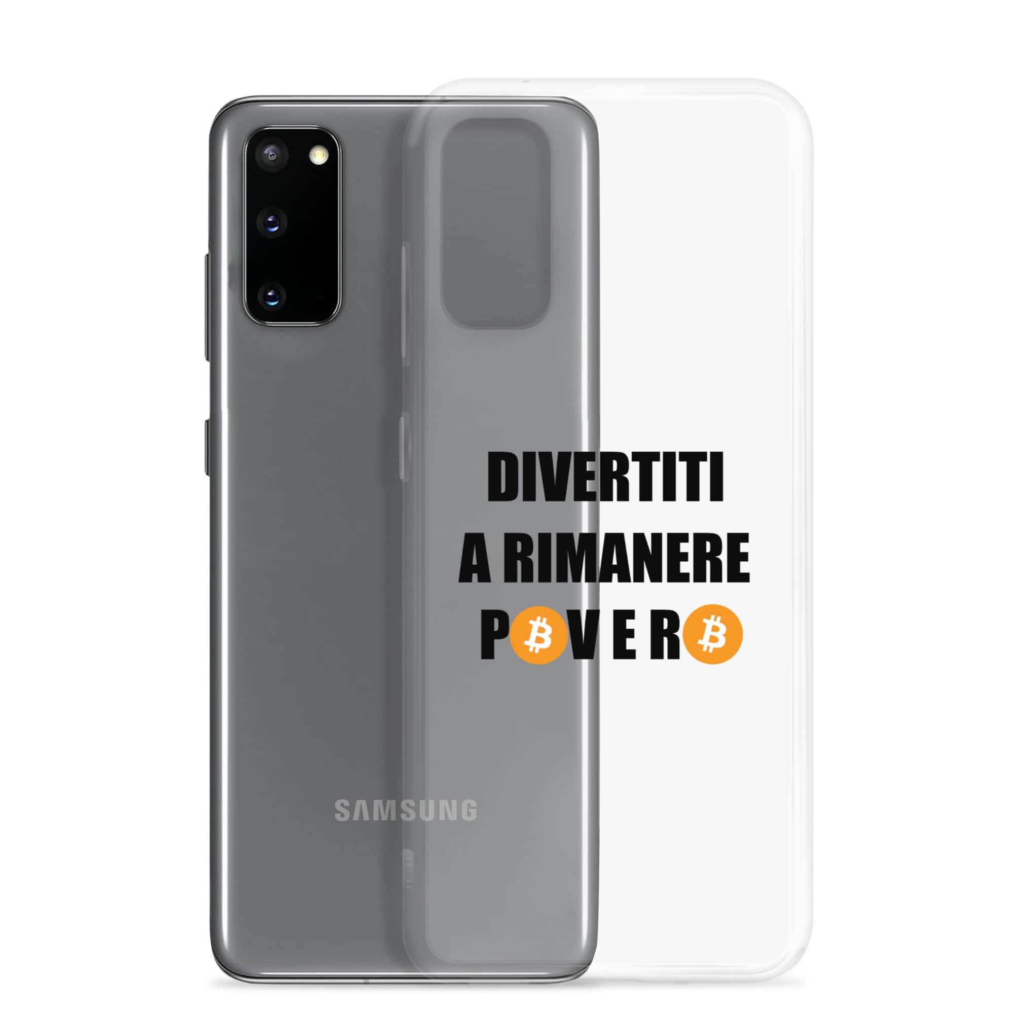 Cover Trasparente Samsung® Divertiti a rimanere povero btc-Smartphone-Biiply-Biiply