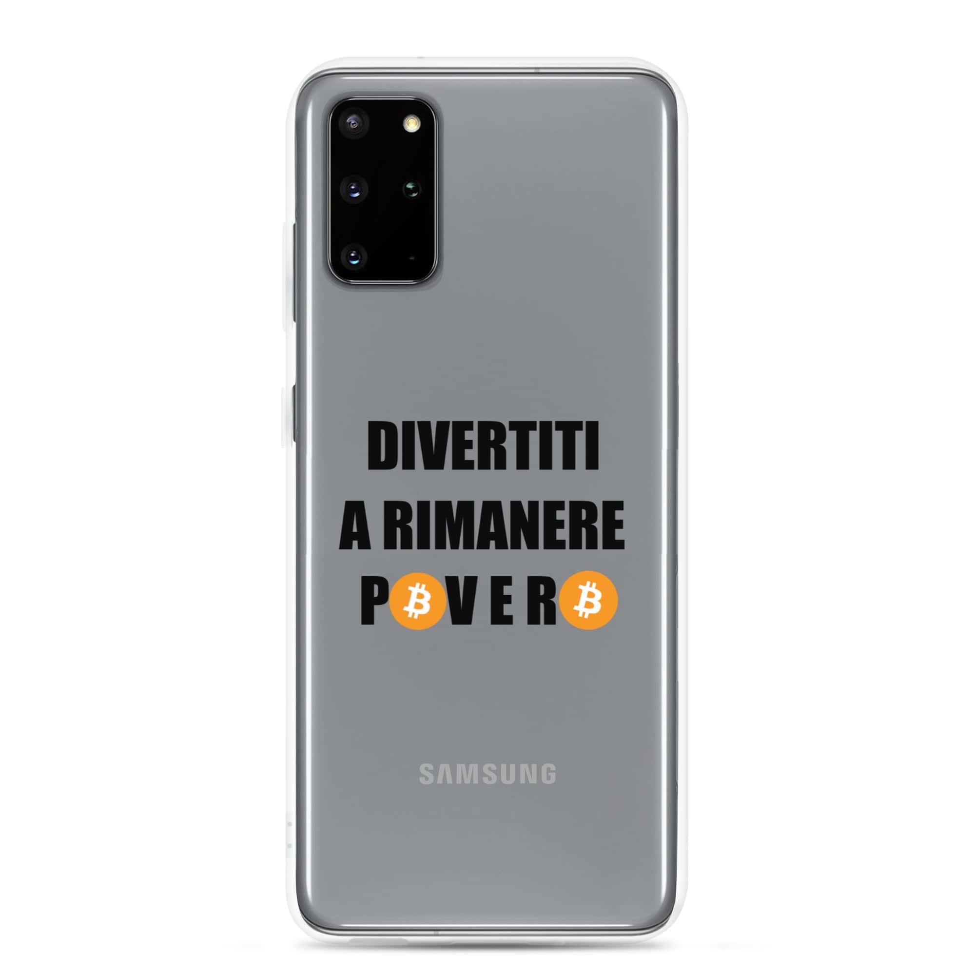 Cover Trasparente Samsung® Divertiti a rimanere povero btc-Smartphone-Biiply-Samsung Galaxy S20 Plus-Biiply