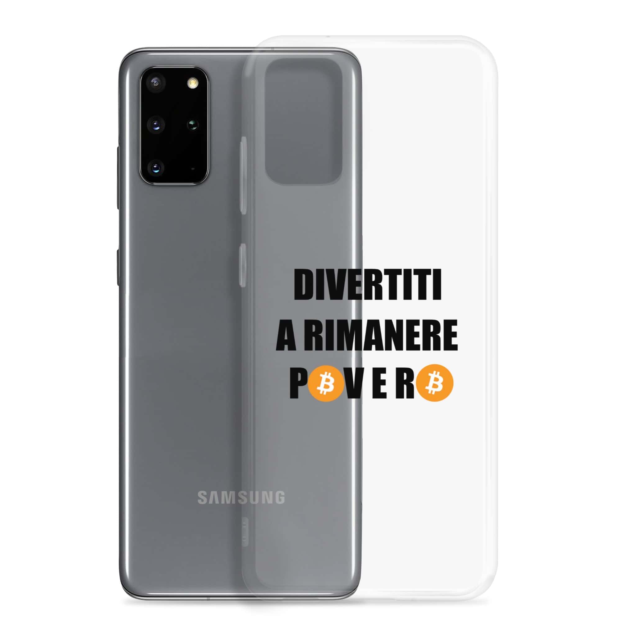 Cover Trasparente Samsung® Divertiti a rimanere povero btc-Smartphone-Biiply-Biiply
