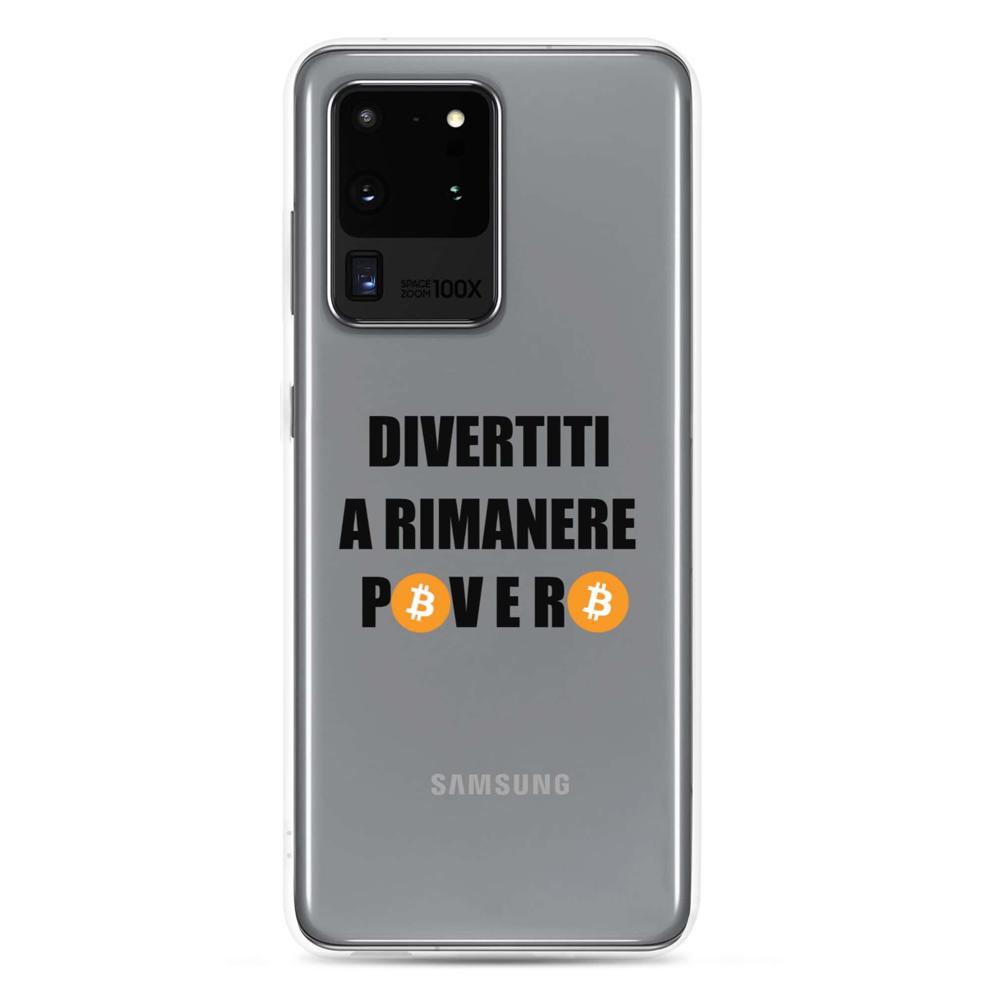 Cover Trasparente Samsung® Divertiti a rimanere povero btc-Smartphone-Biiply-Samsung Galaxy S20 Ultra-Biiply
