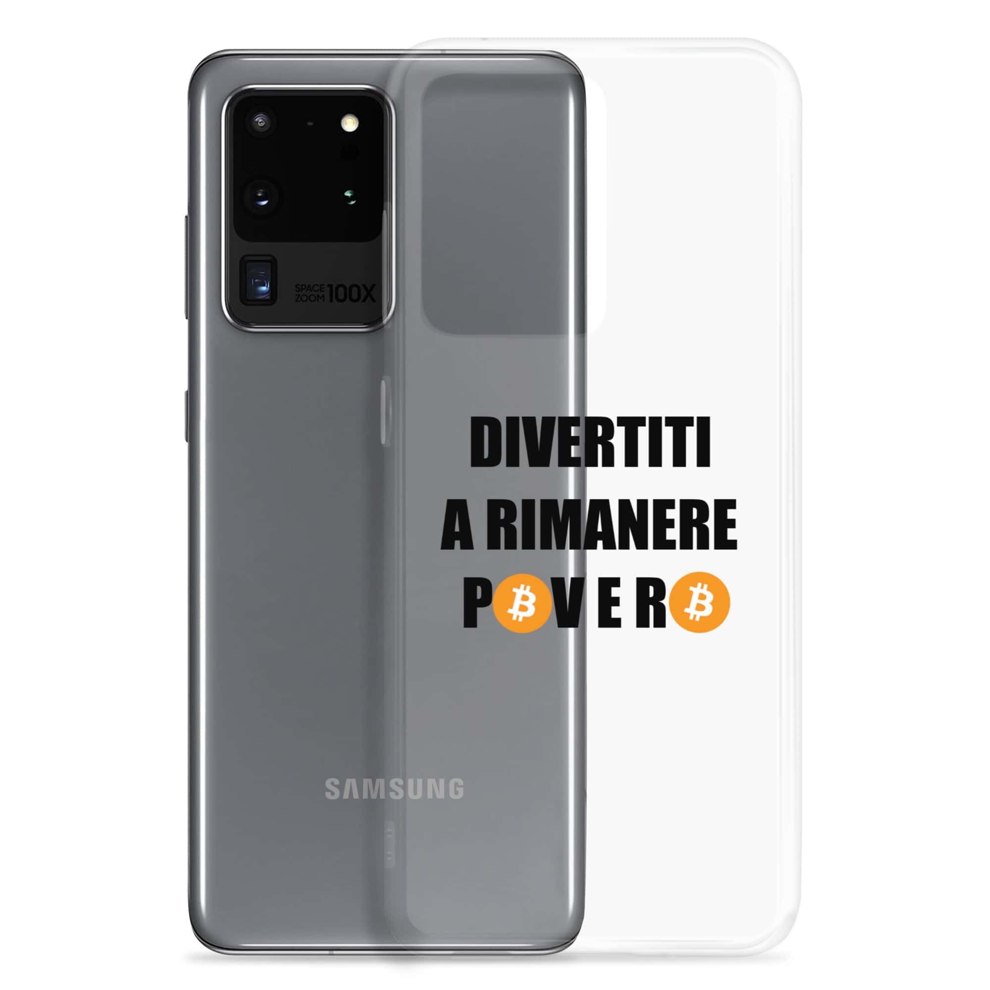 Cover Trasparente Samsung® Divertiti a rimanere povero btc-Smartphone-Biiply-Biiply