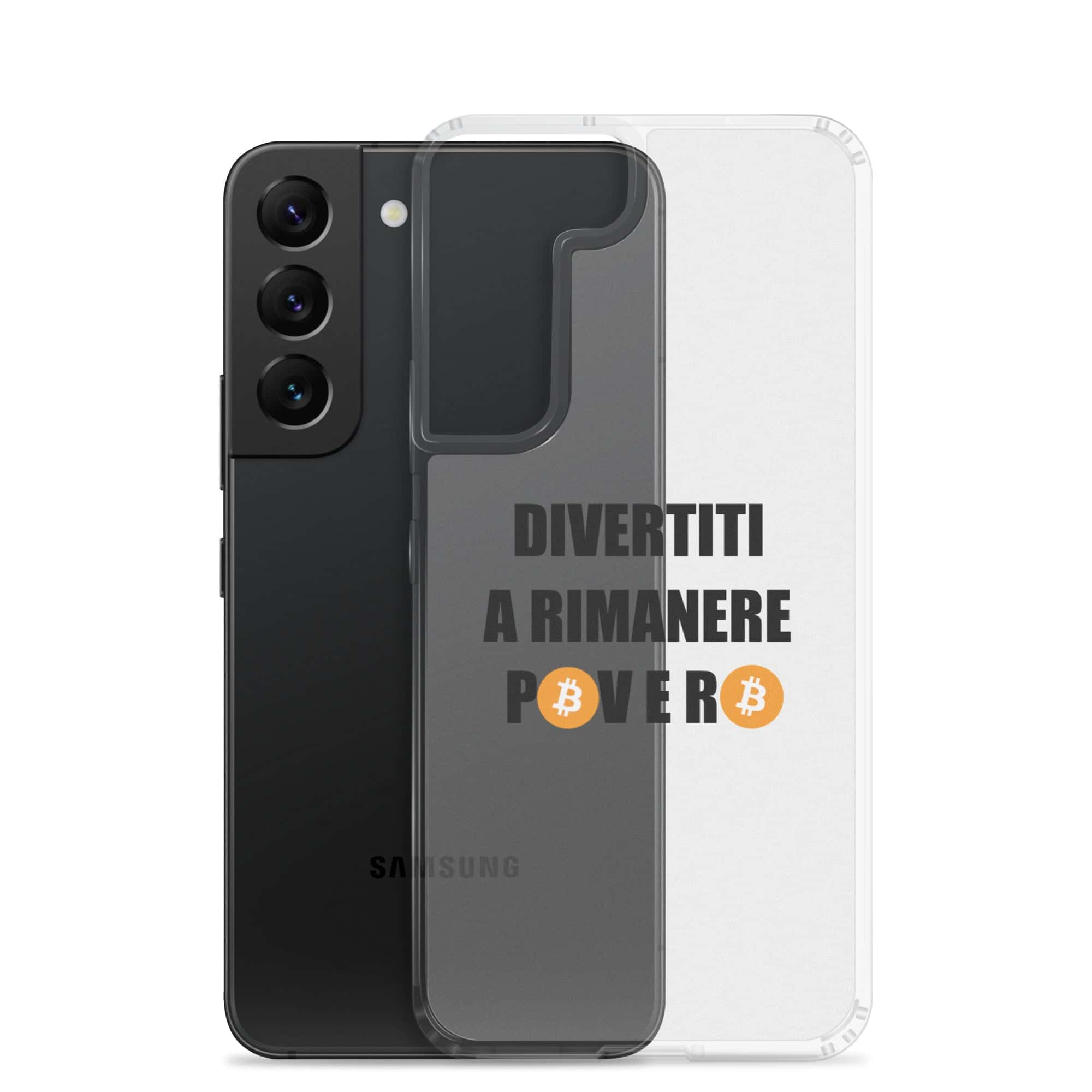 Cover Trasparente Samsung® Divertiti a rimanere povero btc-Smartphone-Biiply-Biiply