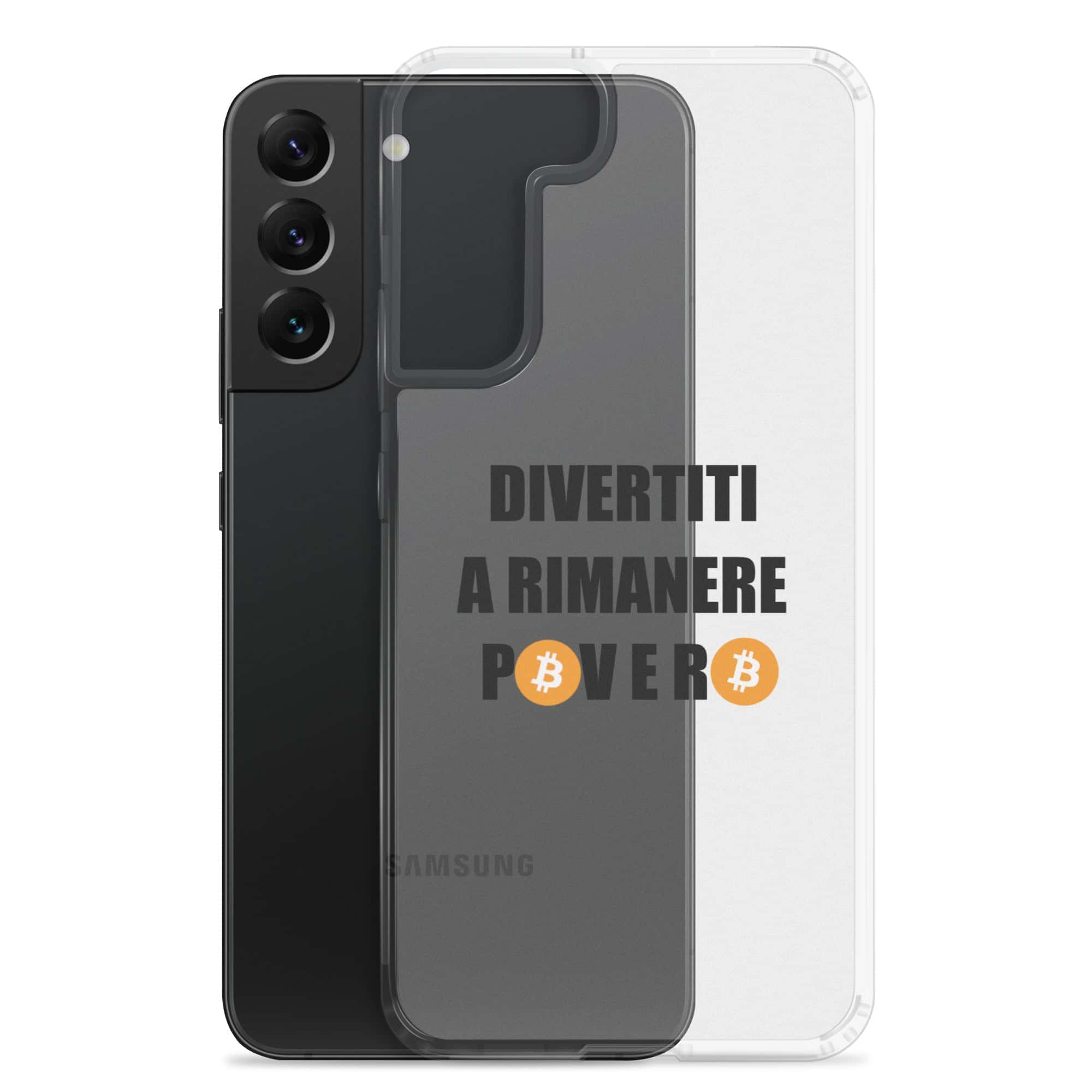 Cover Trasparente Samsung® Divertiti a rimanere povero btc-Smartphone-Biiply-Biiply