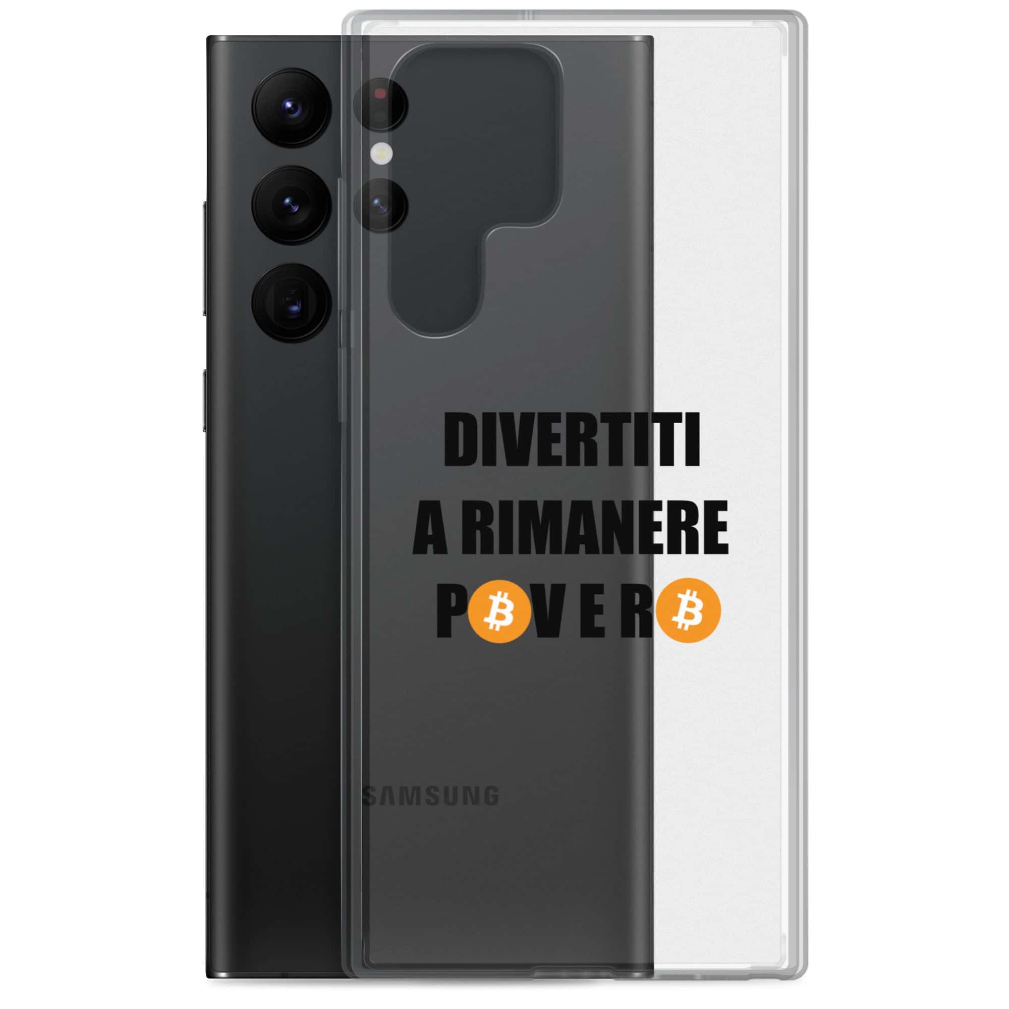Cover Trasparente Samsung® Divertiti a rimanere povero btc-Smartphone-Biiply-Biiply