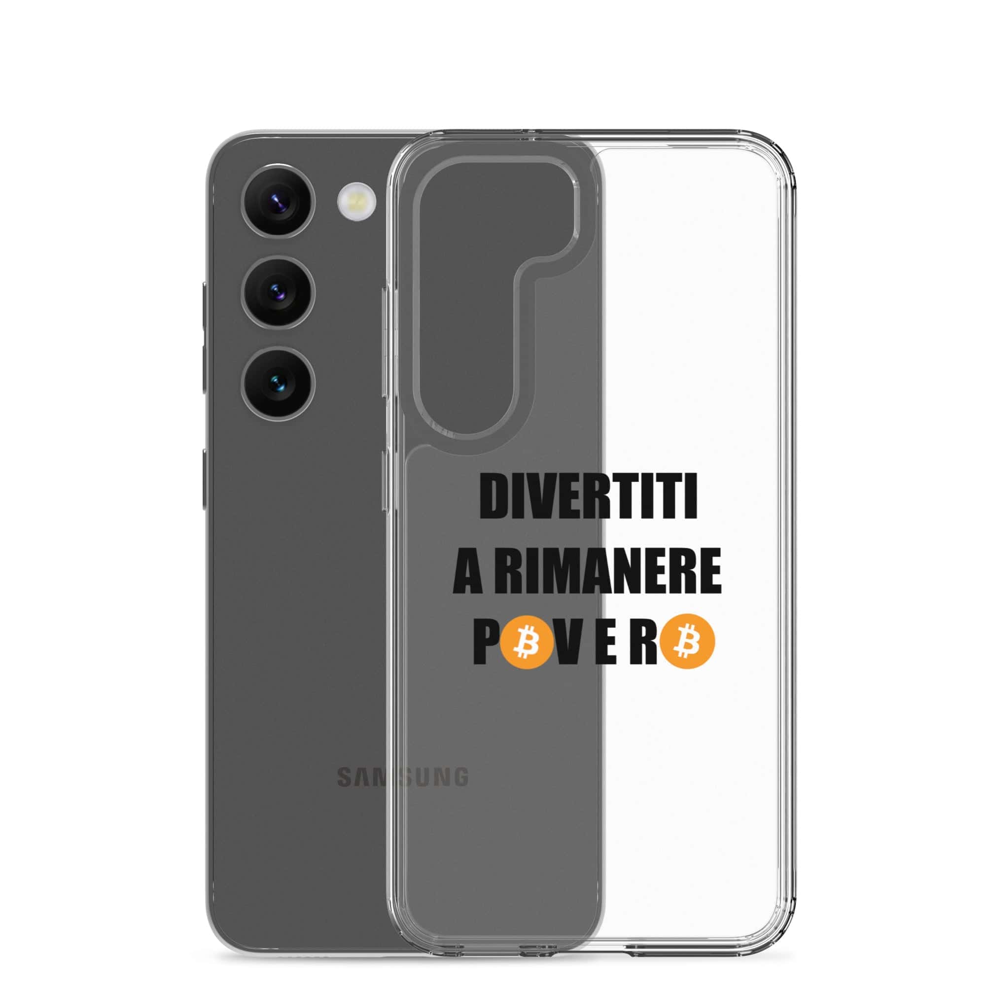 Cover Trasparente Samsung® Divertiti a rimanere povero btc-Smartphone-Biiply-Biiply