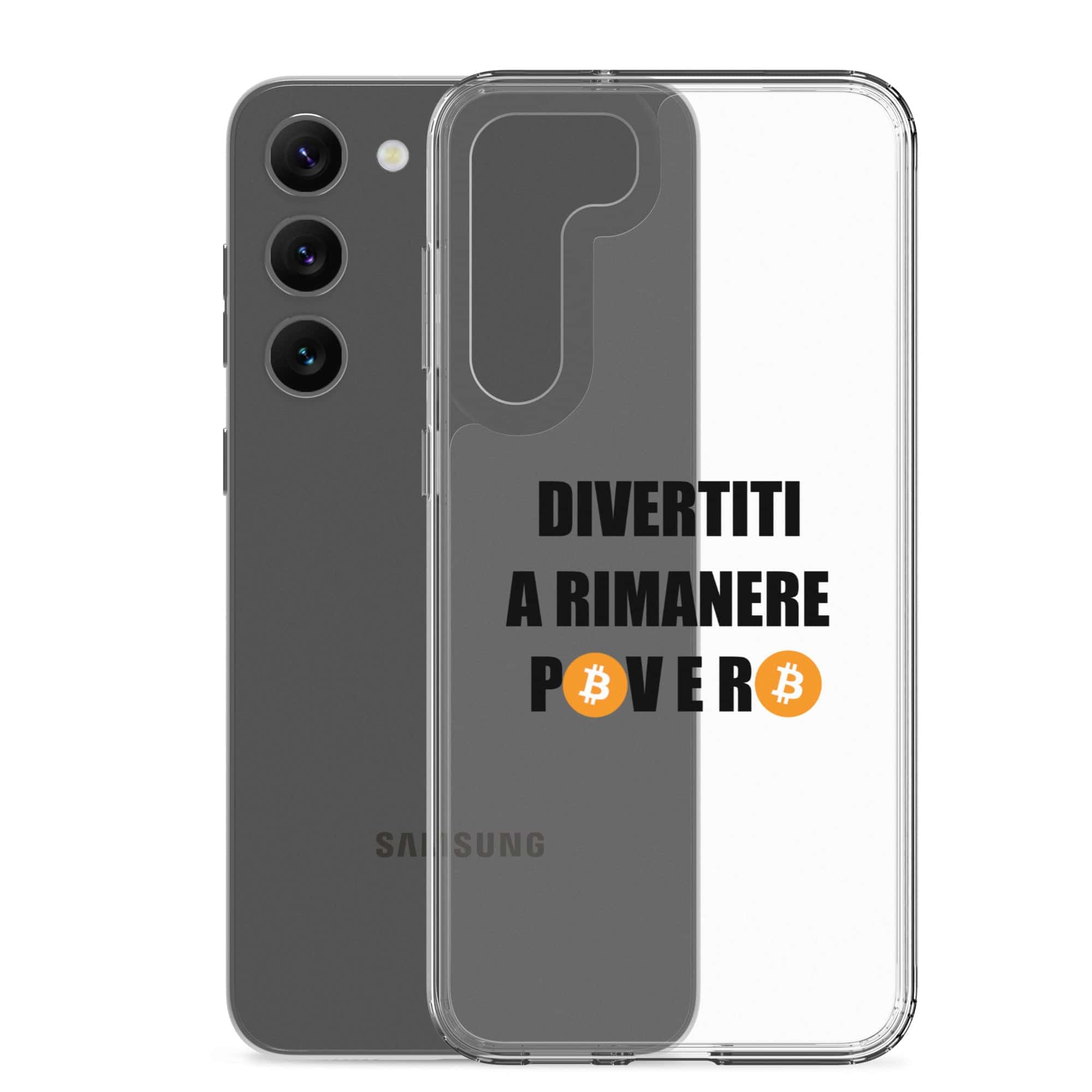 Cover Trasparente Samsung® Divertiti a rimanere povero btc-Smartphone-Biiply-Biiply