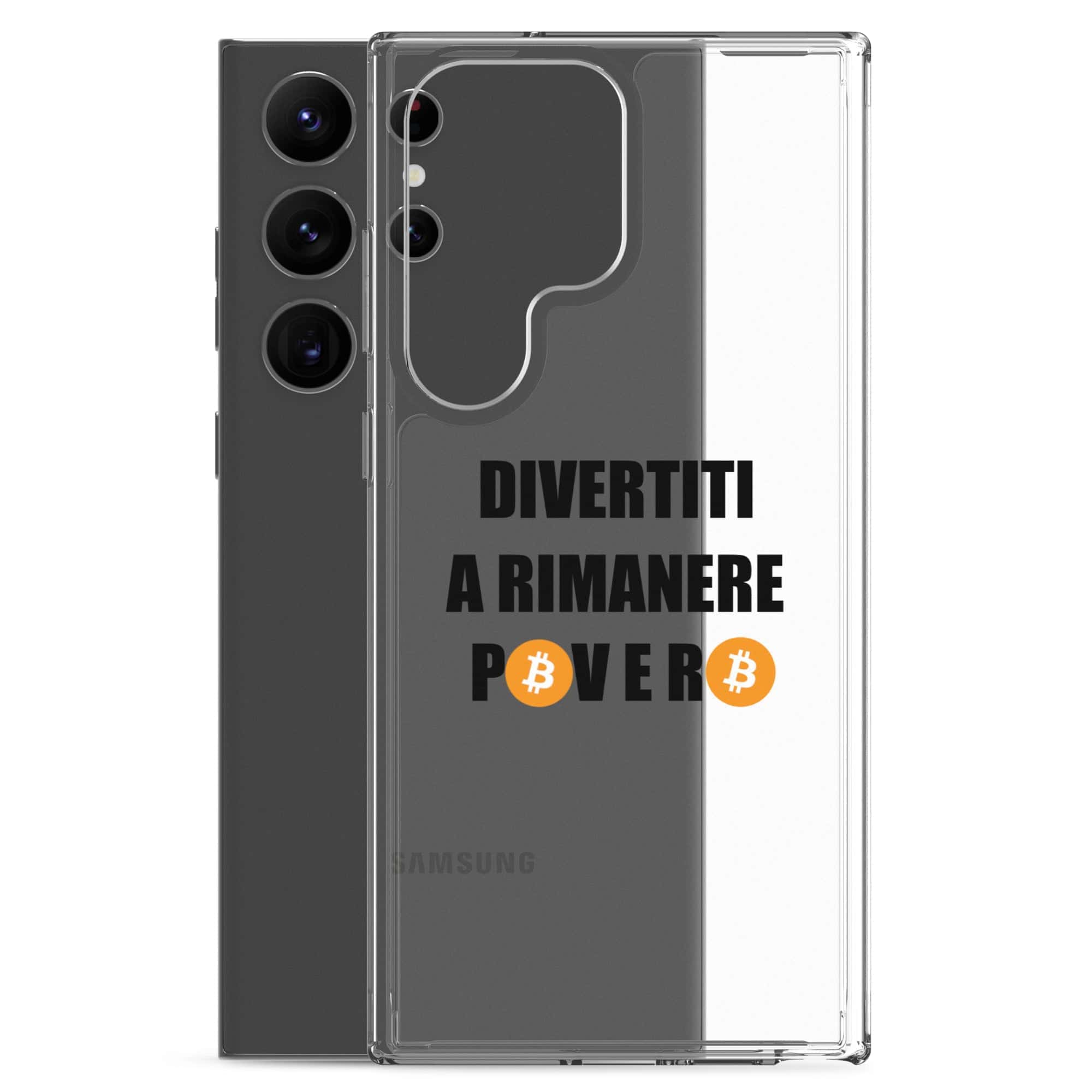 Cover Trasparente Samsung® Divertiti a rimanere povero btc-Smartphone-Biiply-Biiply