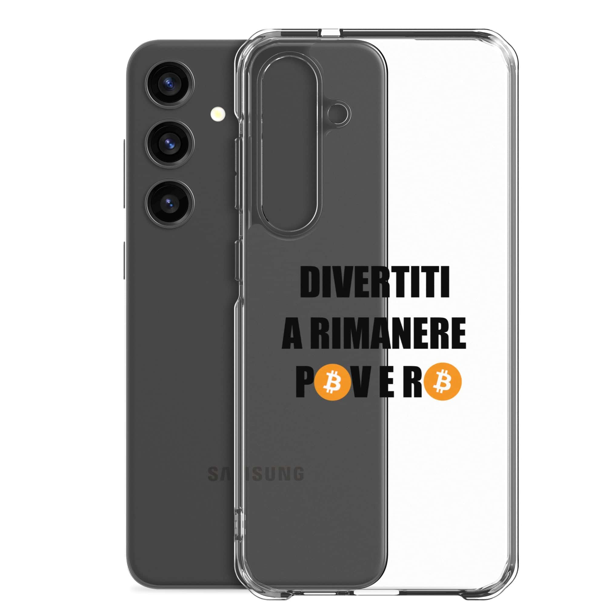 Cover Trasparente Samsung® Divertiti a rimanere povero btc-Smartphone-Biiply-Biiply